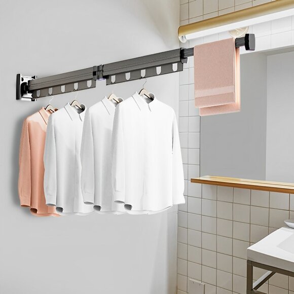 SOGA 93.2cm Wall-Mounted Clothing Dry Rack - Picture 4 of 10